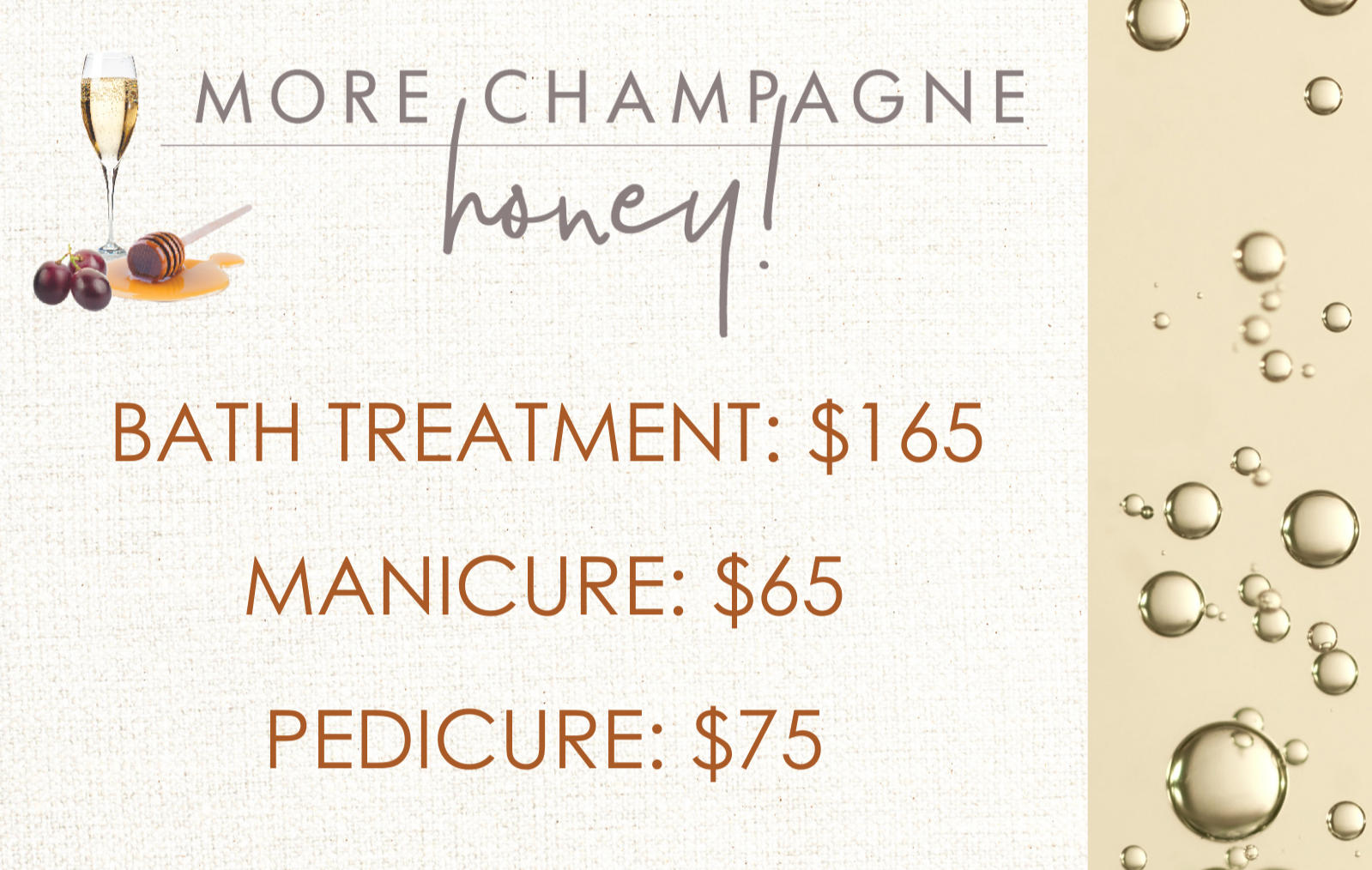 Seasonal Manicure Pedicure and Bath Treatment