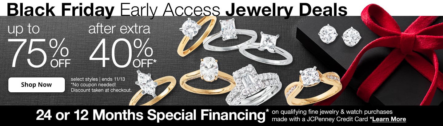 Save up to 75% off plus an extra 40% off during JCPenney's Black Friday Early Access Jewelry Sale