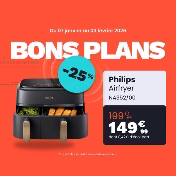 Airfryer PHILIPS NA352/00 Friteuse sans huile double panier