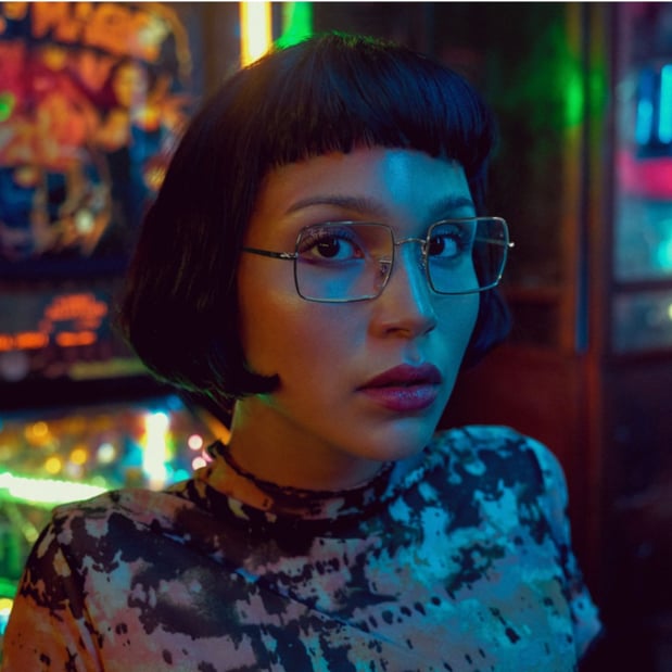 Woman wearing Ray-Ban eyeglasses