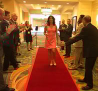 Walking the red carpet at Allstate Honor Ring