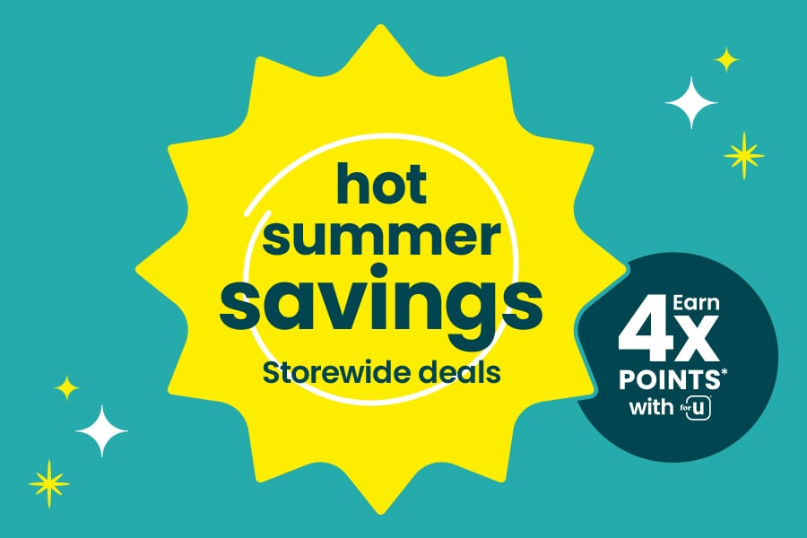 hot summer savings storewide deals earn four x points on participating items