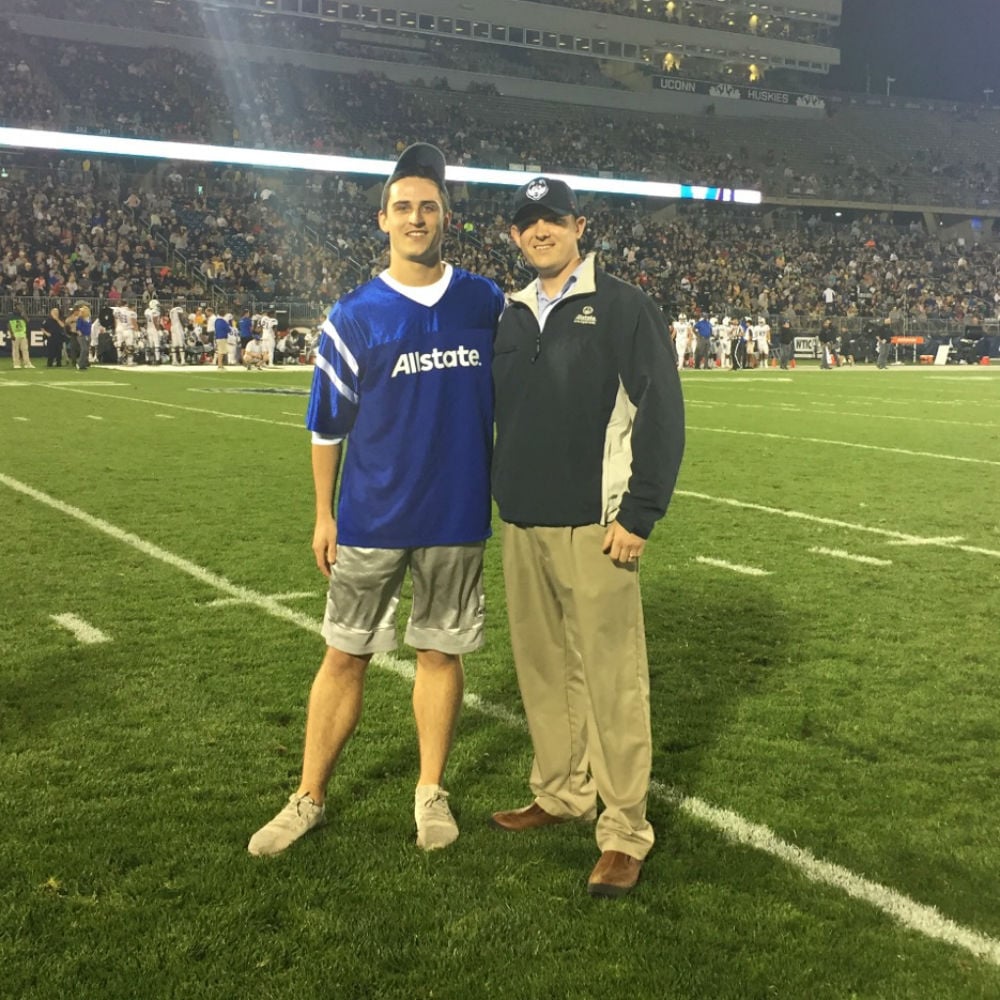 Down on the field UConn Huskies vs Memphis Tigers football game on Friday, October 6, 2017.