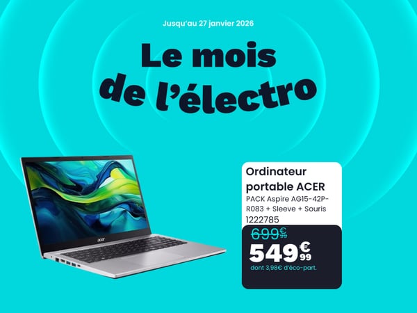 Ordinateur portable ACER PACK Aspire AG15-42P-R083 + Sleeve + Souris