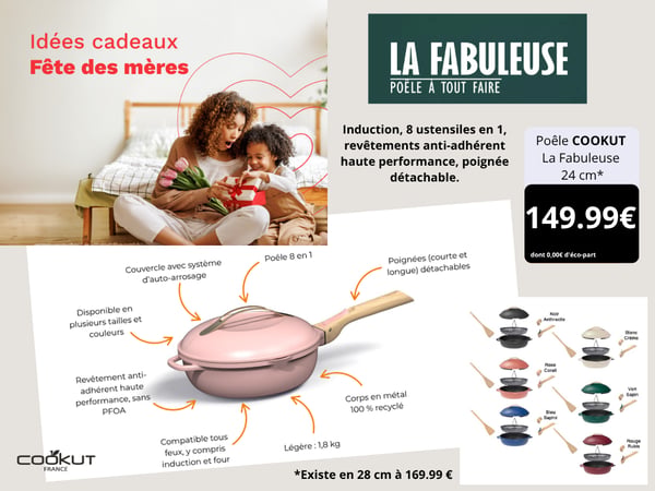 Poêle COOKUT La fabuleuse 24 cm Pivoine