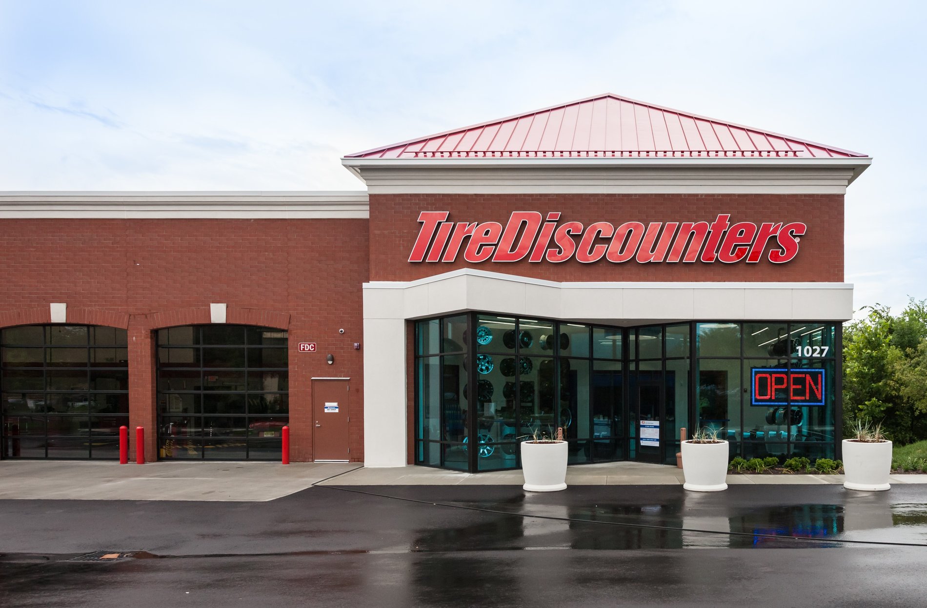 front of store