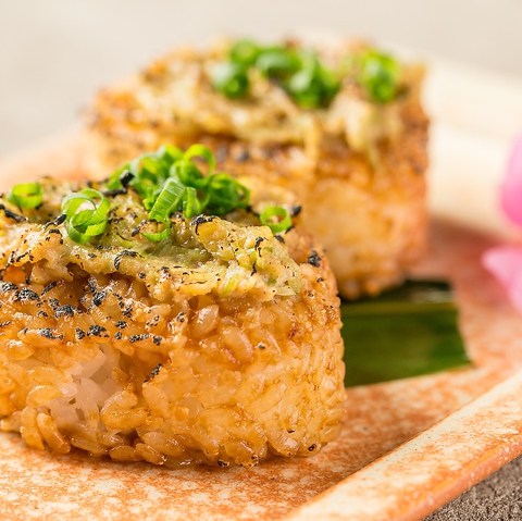 ネギ味噌焼きおにぎり