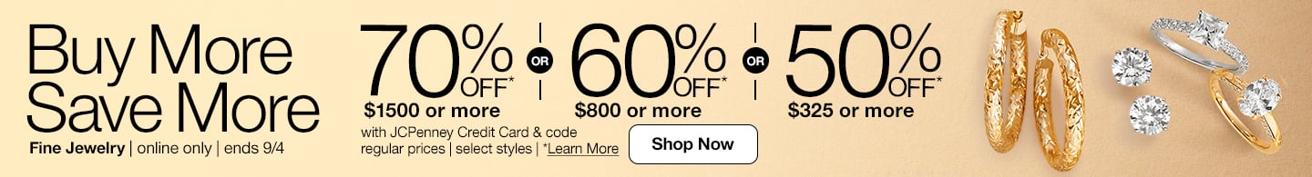 Save up to 70% off on fine jewelry at JCPenney