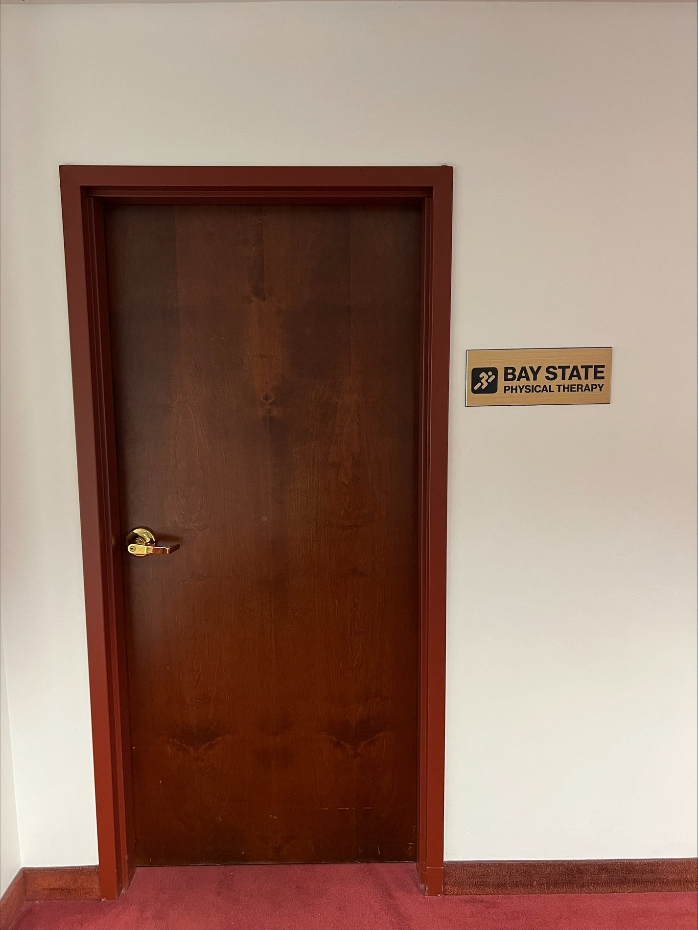 RI-Lincoln Bay State Physical Therapy sign front door inside.