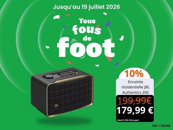 Enceinte résidentielle JBL au magasin Boulanger Mâcon.
