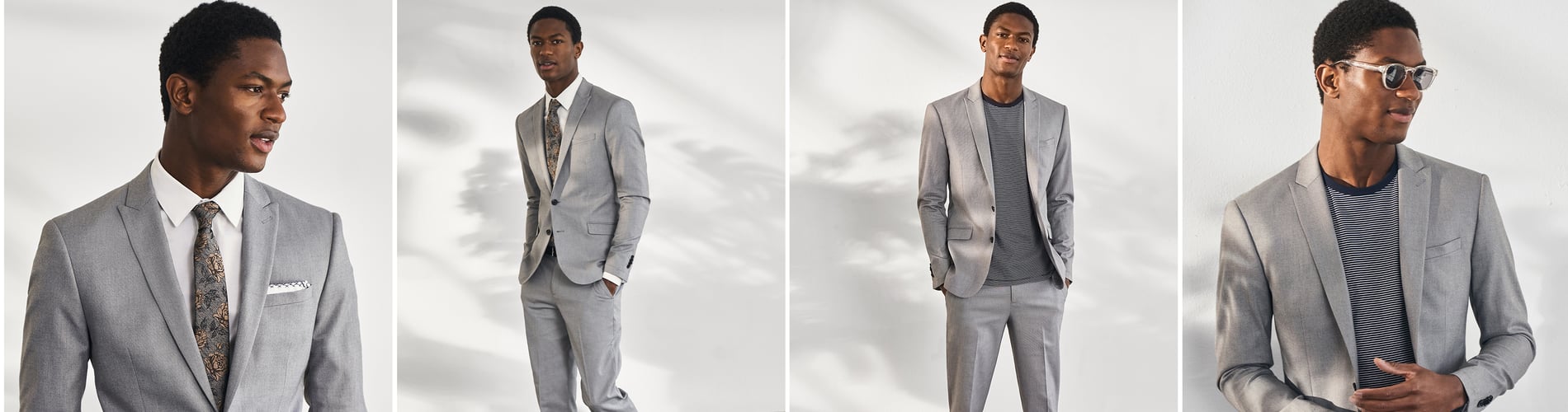 Man wearing Express suit.
