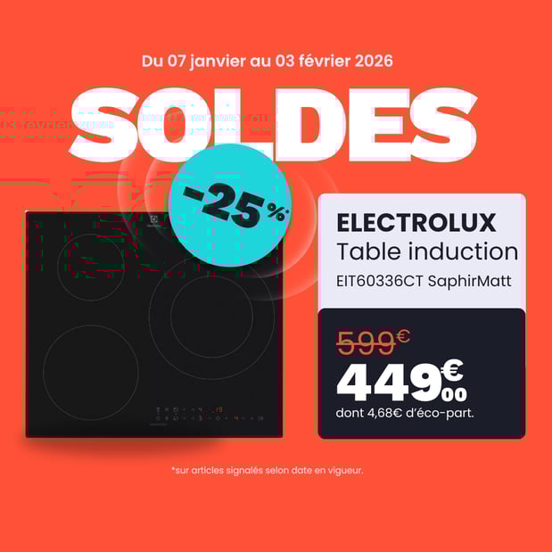 Plaque induction ELECTROLUX EIT60336CT SaphirMatt SE