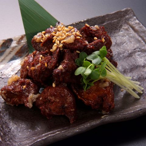 鶏レバー胡麻塩にんにく