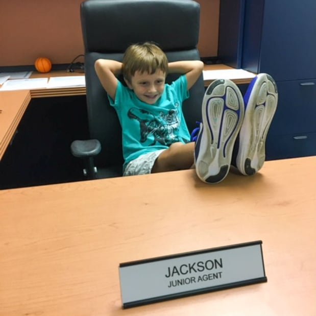 Jackson working hard.
