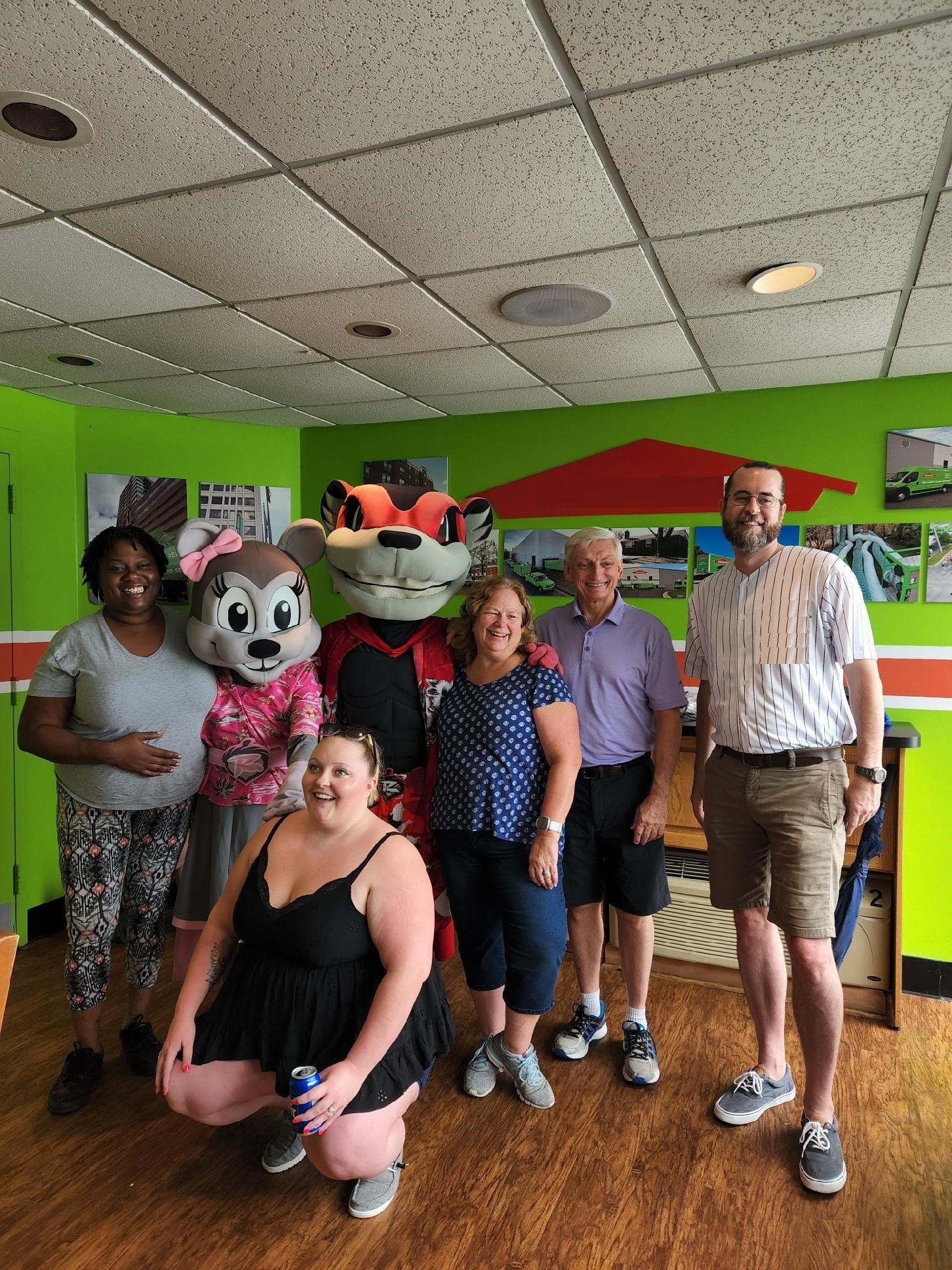 Amazing staff at Lee Benson’s Allstate Agency enjoying a day out at the Diamond.