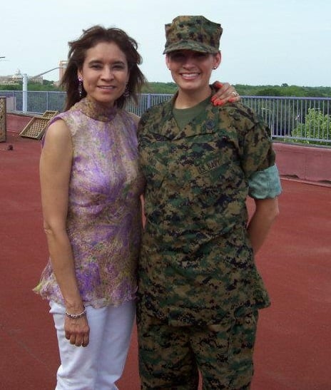 My mom and I during my days in the US Navy.