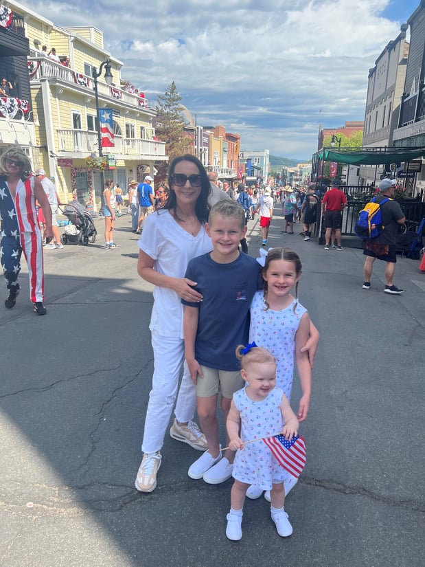 Karen and 3 of her 6 grandchildren having a great vacation!
