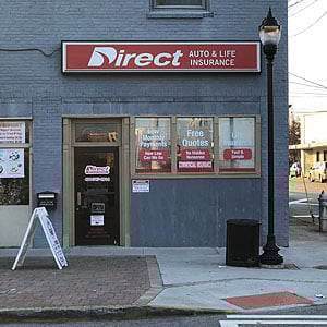 Front of Direct Auto store at 3737 Main Street, College Park