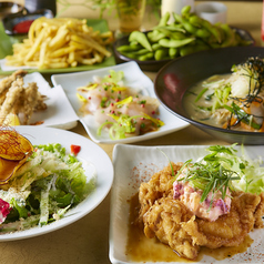 【堪能】お刺身2種盛りや熱々の鉄板鶏テキなど!■2時間飲み放題付き7品3500円⇒3000円