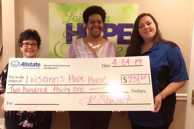 We raised money and donated it to the local Hope house