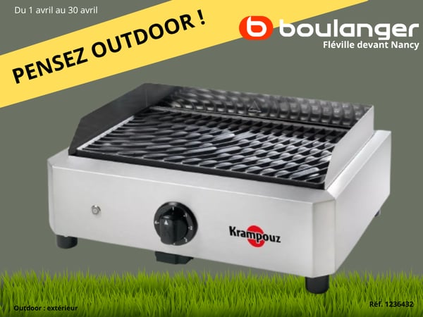 Barbecue électrique KRAMPOUZ ELECTRIQUE MYTHIC + HOUSSE GECIM1OA0