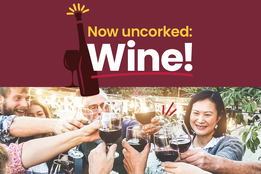 now uncorked wine