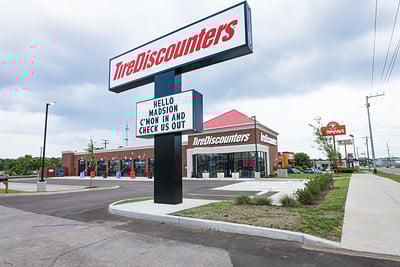 front of store