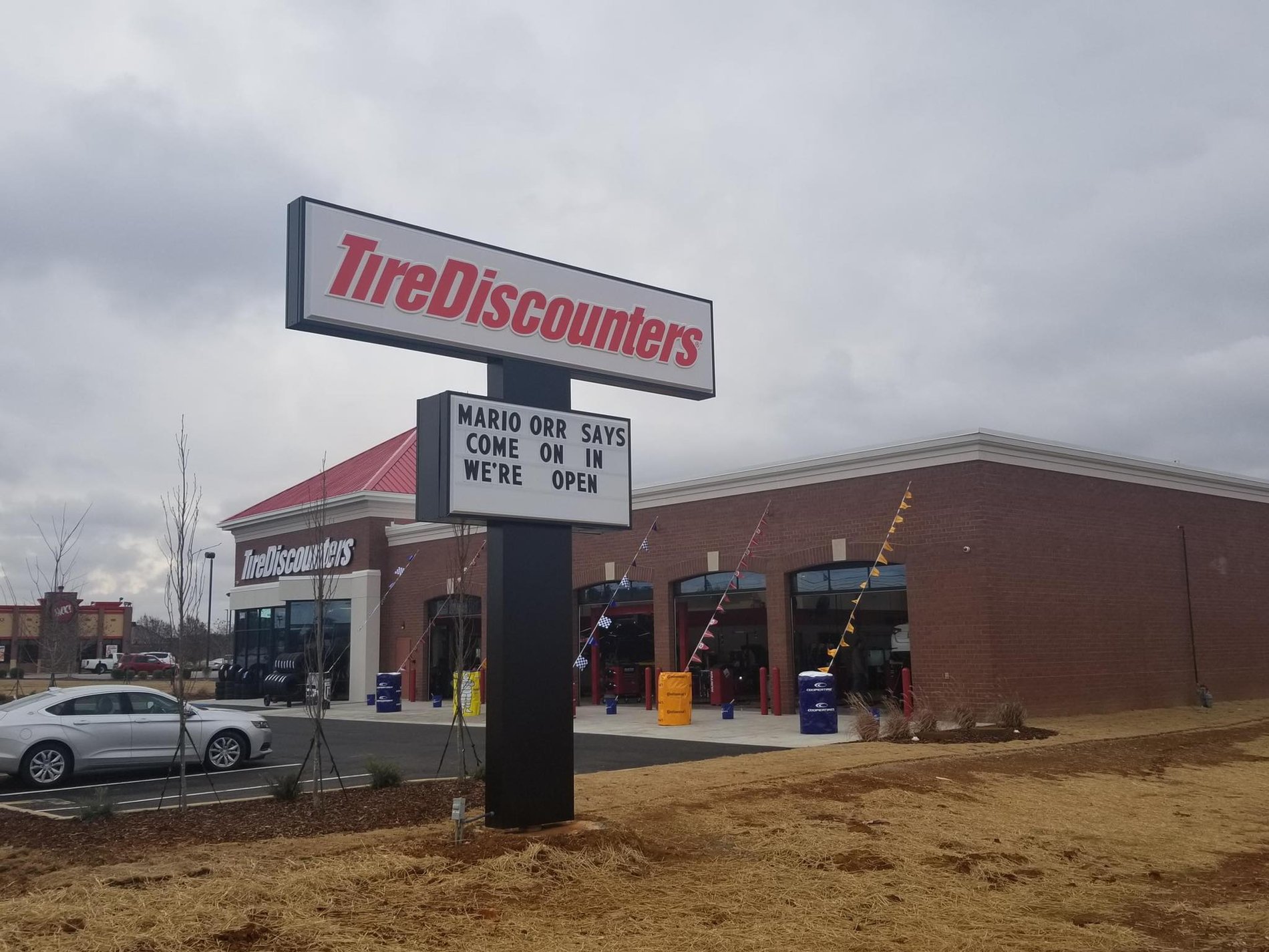 front of store