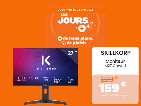 Ecran PC Gamer SKILLKORP M27 Incurvé 27'' VA 2026