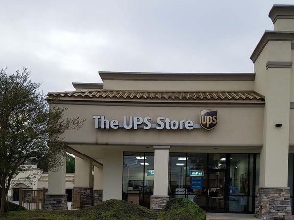 Facade of The UPS Store Siegen Lane near Perkins Rd in the Winn-Dixie Shopping Center