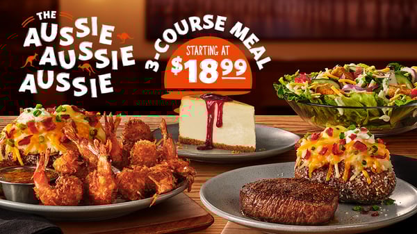 Aussie 3-Course Meal Starting at $18.99