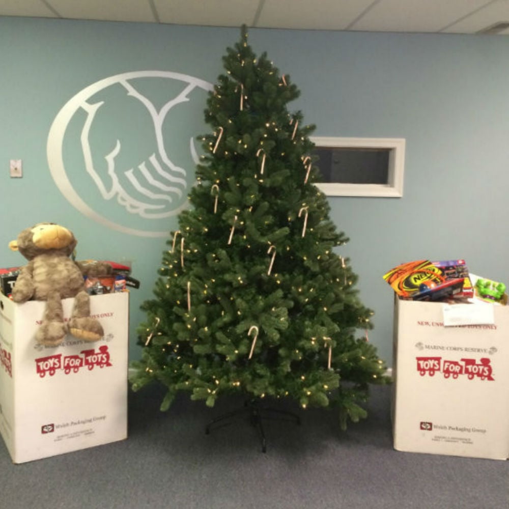 We collected tosy for the Marine Toys for Tots Foundation.