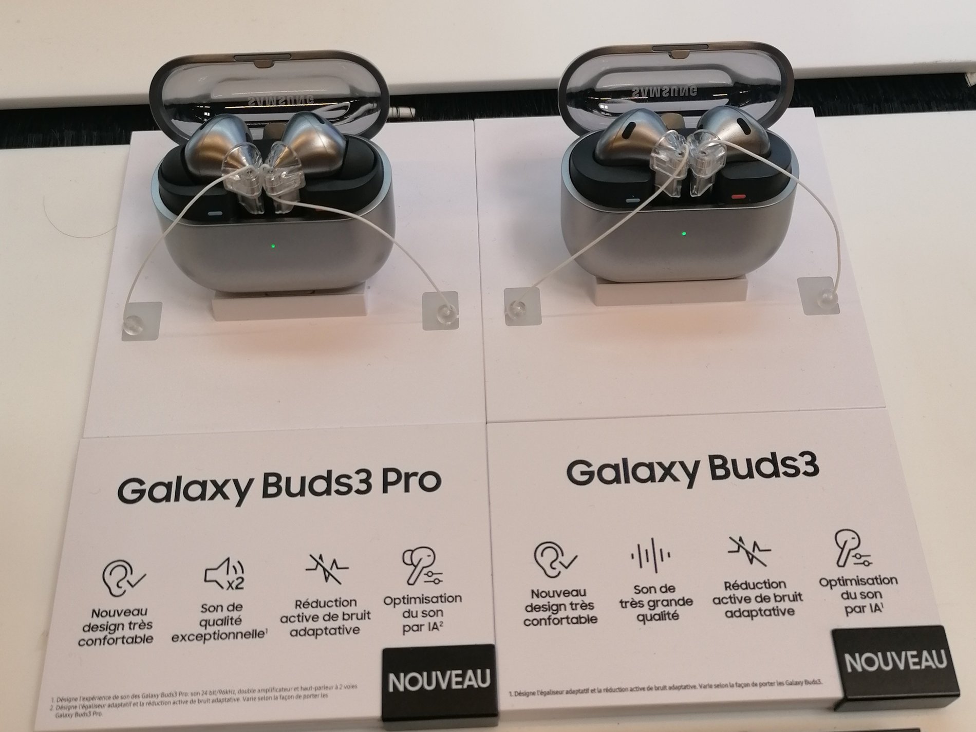 Les nouveaux écouteurs sans fil Samsung Galaxy Buds3 et Bus3 Pro chez Boulanger Troyes - Saint Parres Aux Tertres!