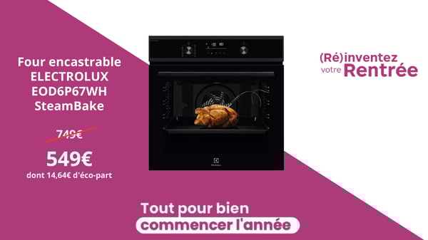 Four encastrable ELECTROLUX EOD6P67WH SteamBake à Boulanger Eragny sur Oise