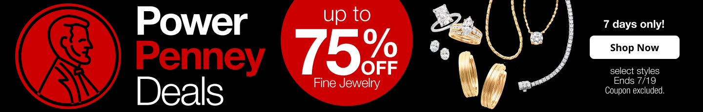 Save up to 75% off on jewelry at JCPenney