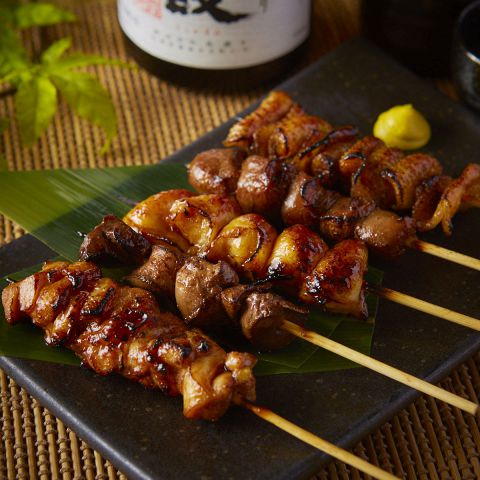 串焼き5種盛り合わせ (塩)(タレ)