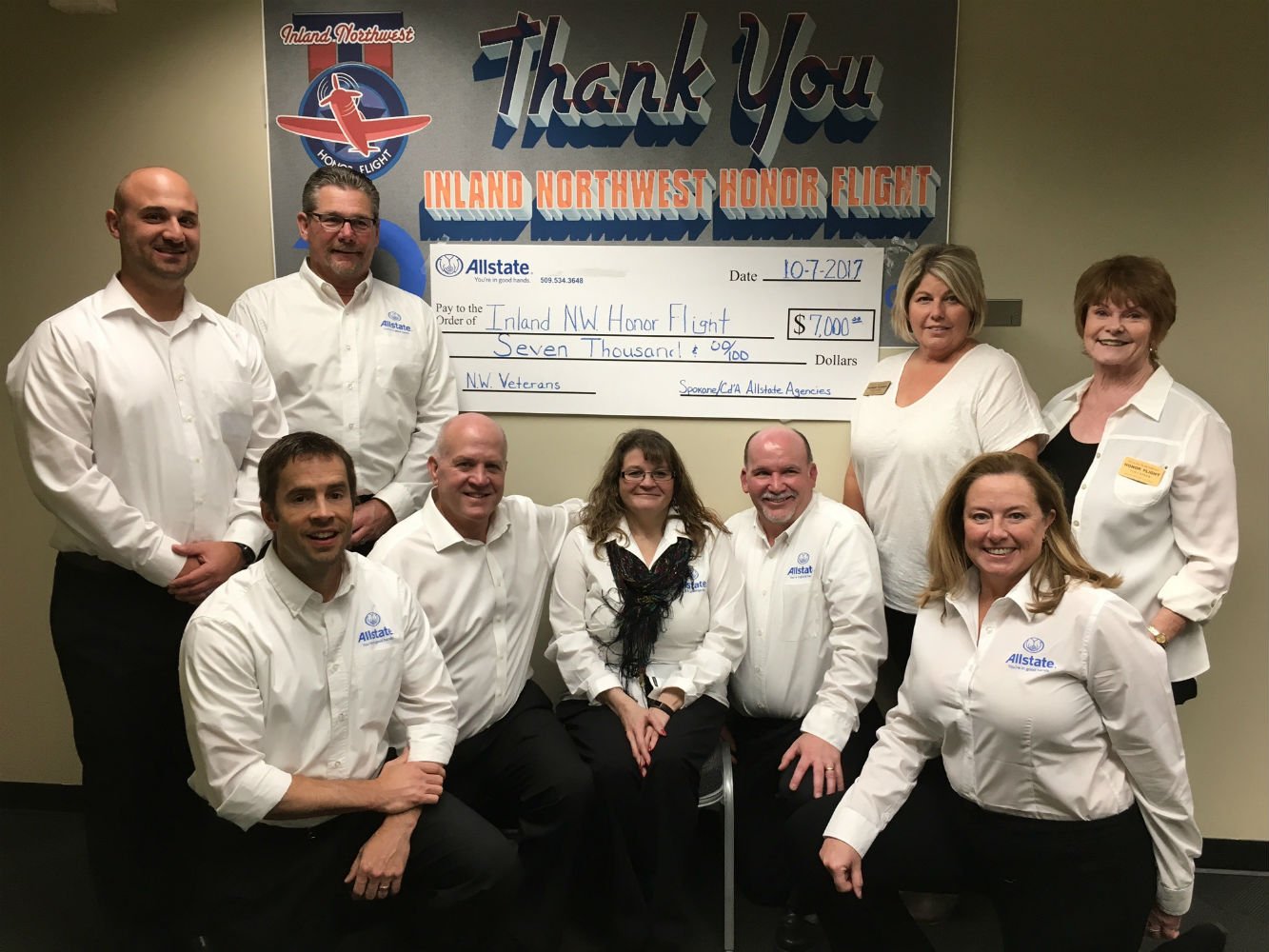 Our team recently helped Inland Northwest Honor Flight qualify for a $7,000 Allstate Foundation Helping Hands in the Community grant.