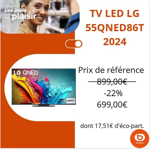 TV LED LG 55QNED86T 2024