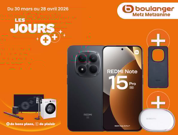 Smartphone XIAOMI Pack Redmi Note 15 Pro 5G 256Go Noir + Tag + Coque