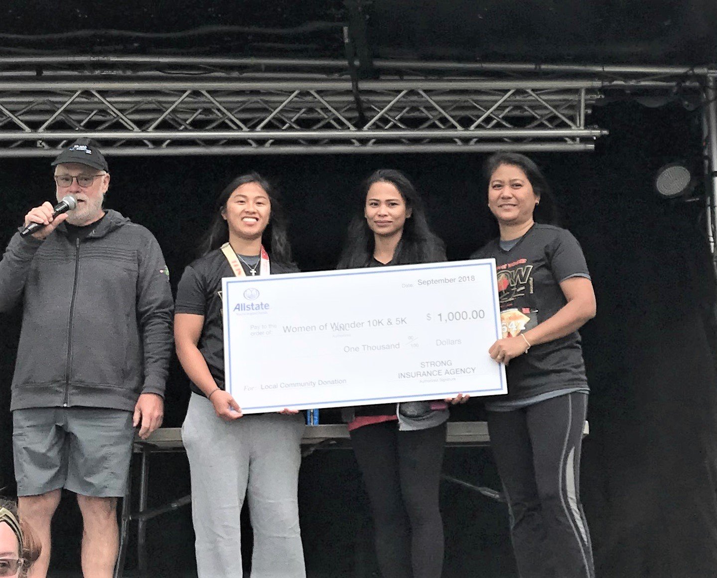 DONATED $1000 TO WOMEN OF WONDER (WOW) 2018 RUN
