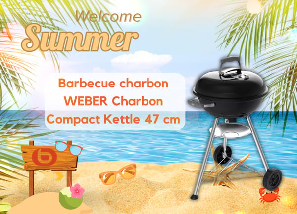 Barbecue charbon WEBER Charbon Compact Kettle 47 cm