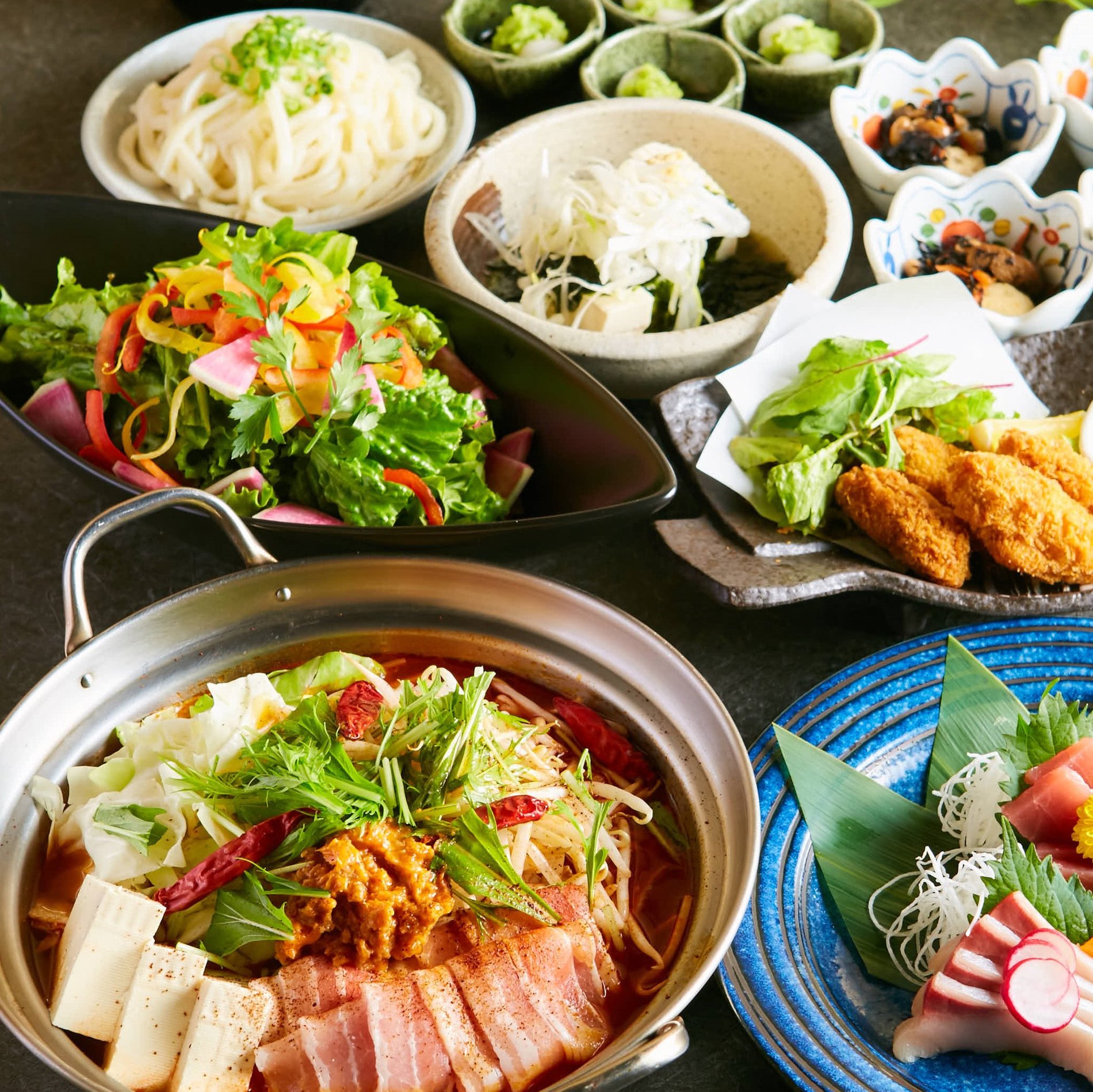 【初春の月替わりコース】季節の贅沢料理+2.5時間飲み放題付き【9品5000円】