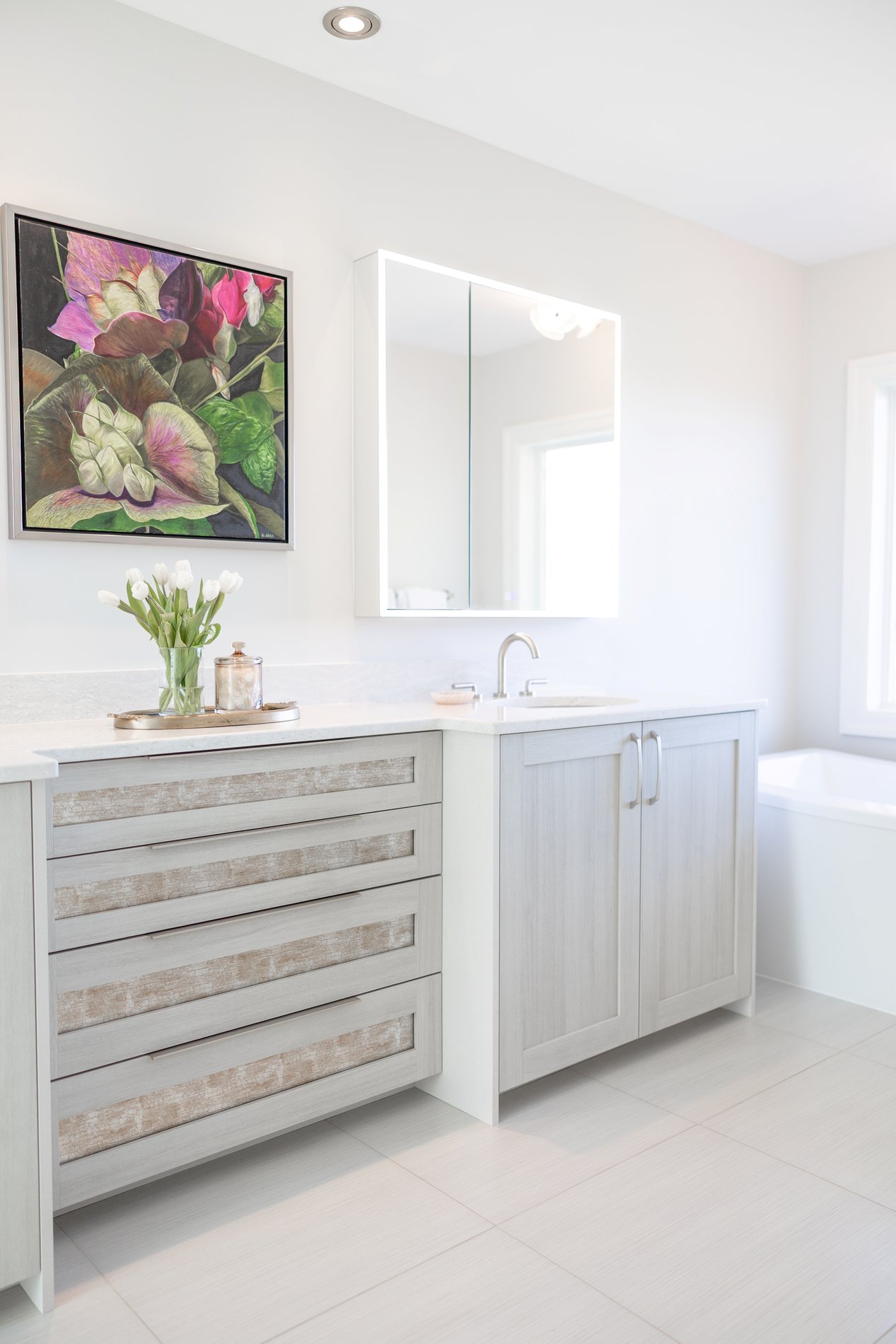 Bathroom vanity with plenty of space and a clean aesthetic look bathroom vanity