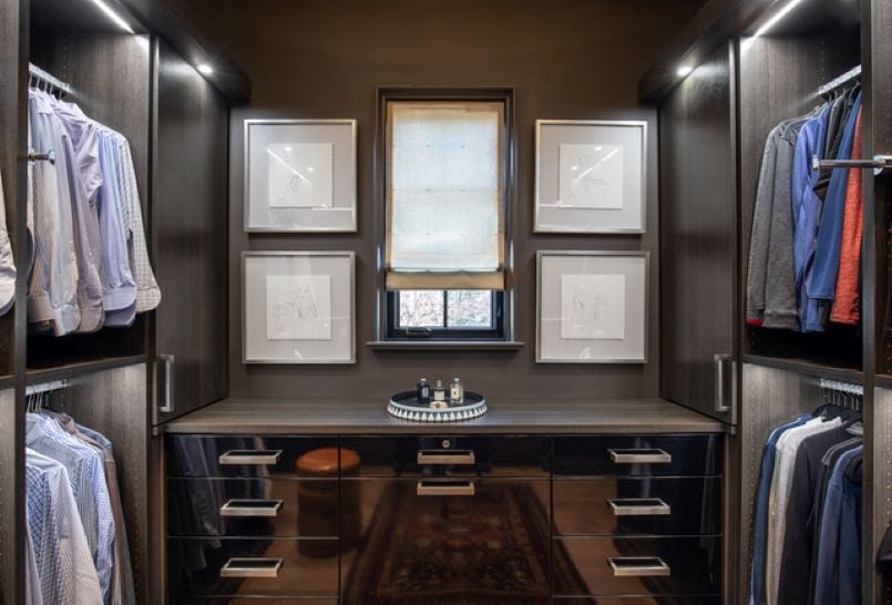 "His" Walk-In Closet Display "His" walk-in closet