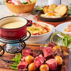 *Carne★肉好き必見!!ミートフォンデュ♪贅沢肉×チーズ料理♪2時間飲み放題*8品4000円