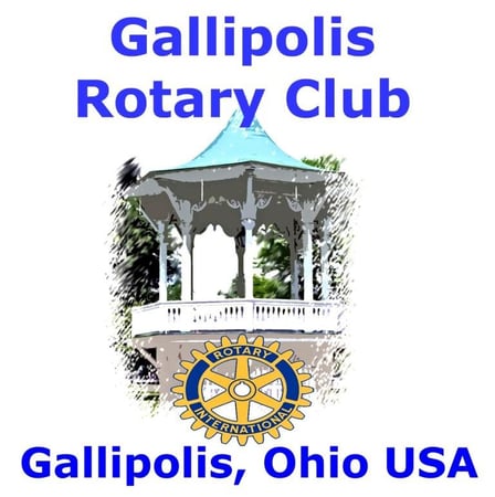 A logo of Gallipolis Rotary Club
