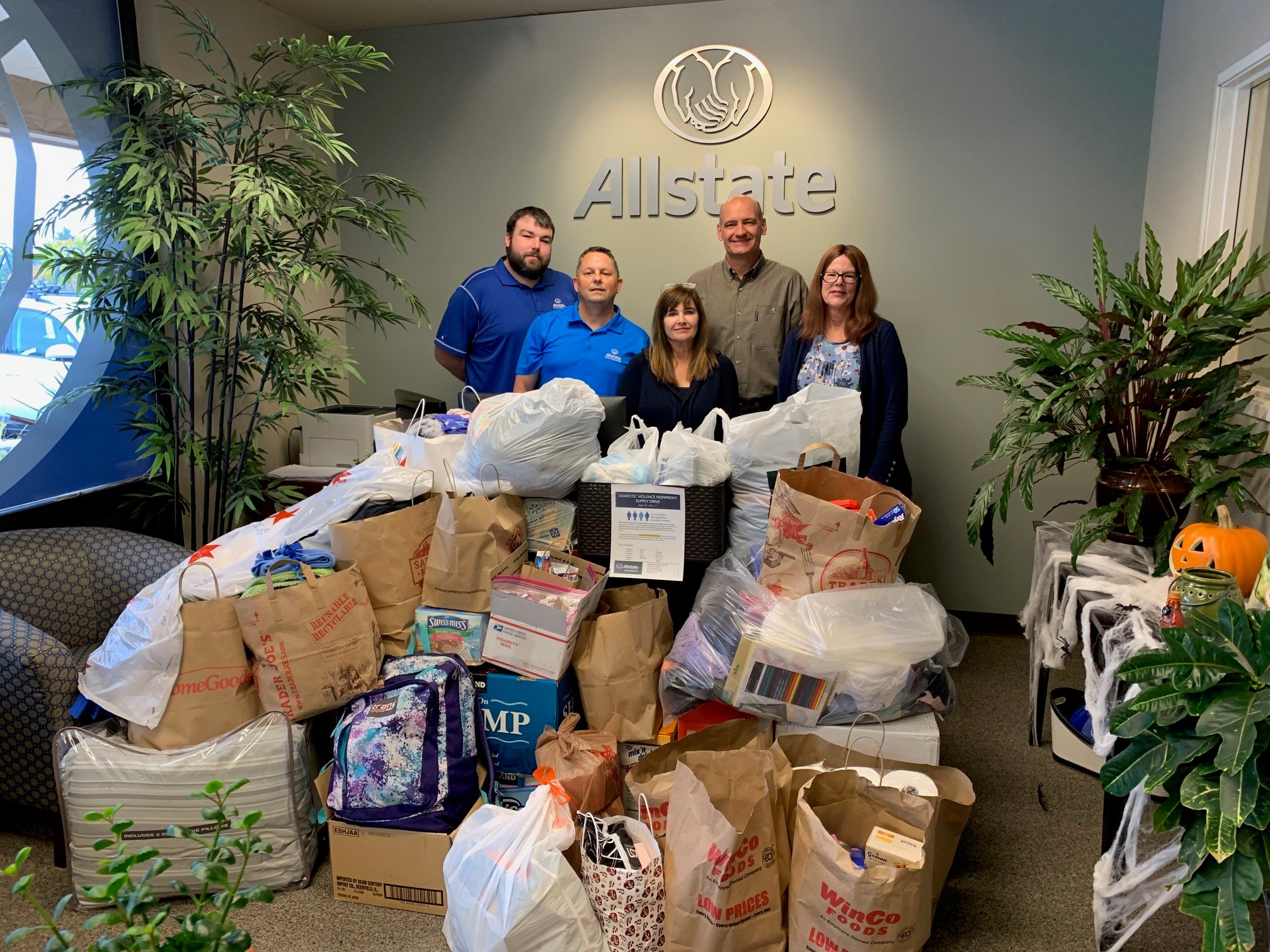 Kyle, Mike, Robin, Michael and Mary 2019 Domestic Violence donation