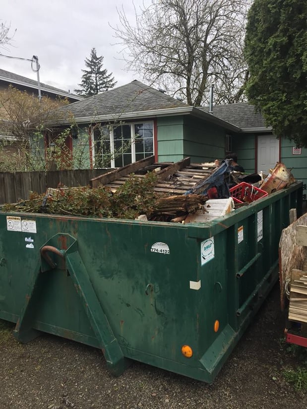 David Douglas High School athletes helped clean up a yard for a disabled customer of mine