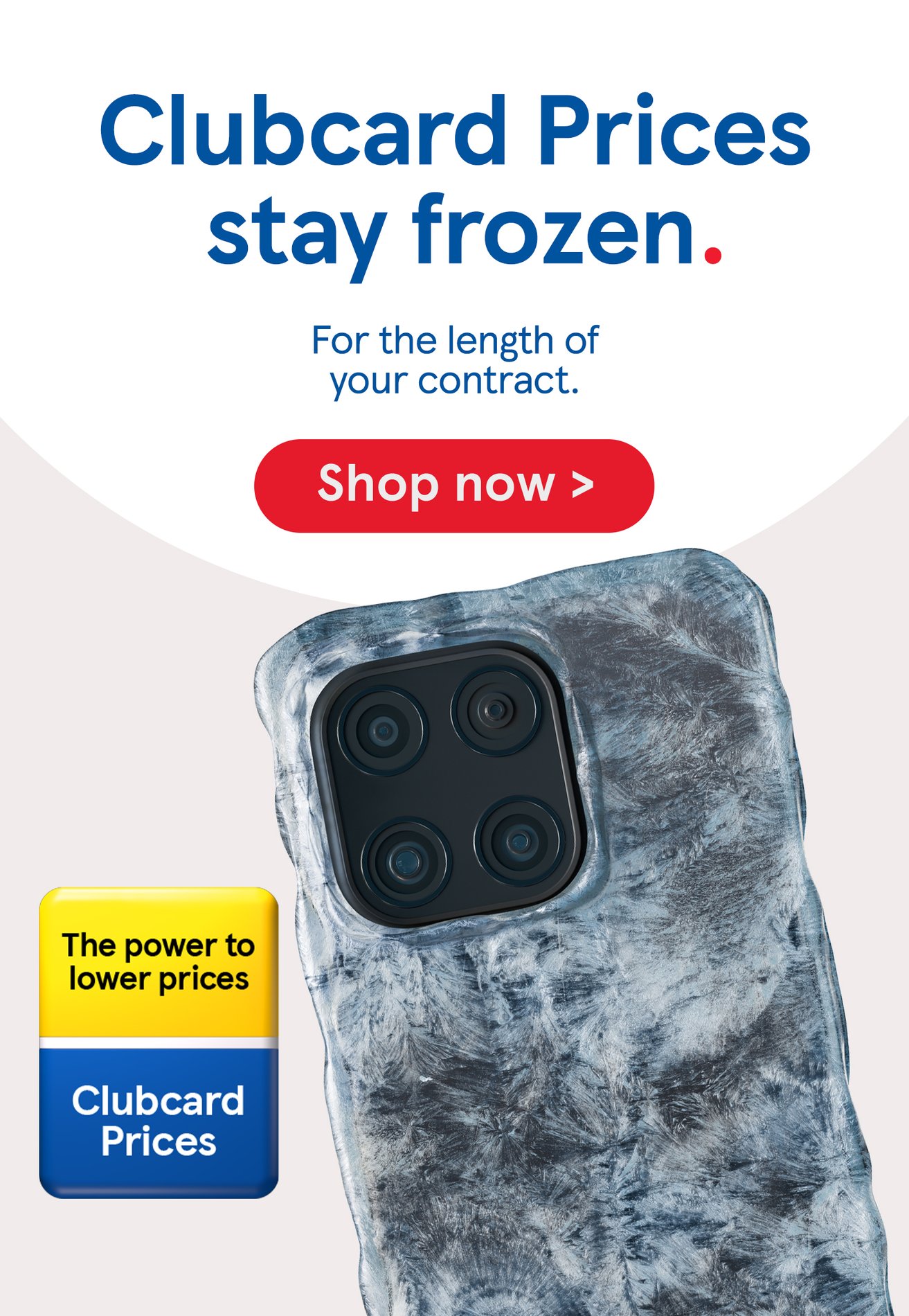 Shop frozen Clubcard prices at Tesco mobile now!