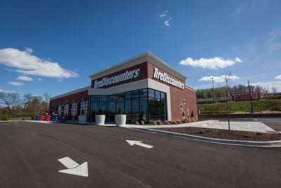 front of store